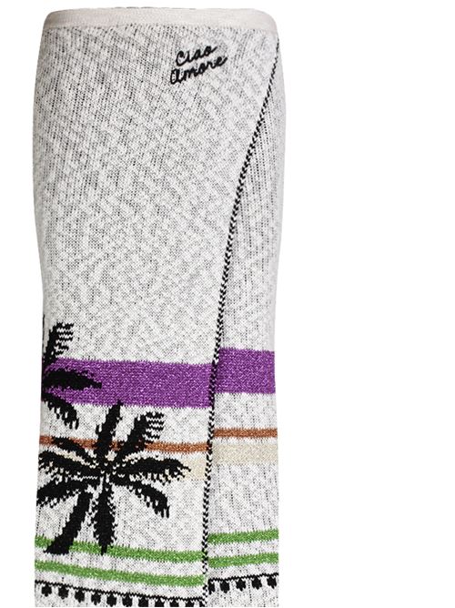 White/multicolour knitted woman skirt Giada Benincasa | 251401